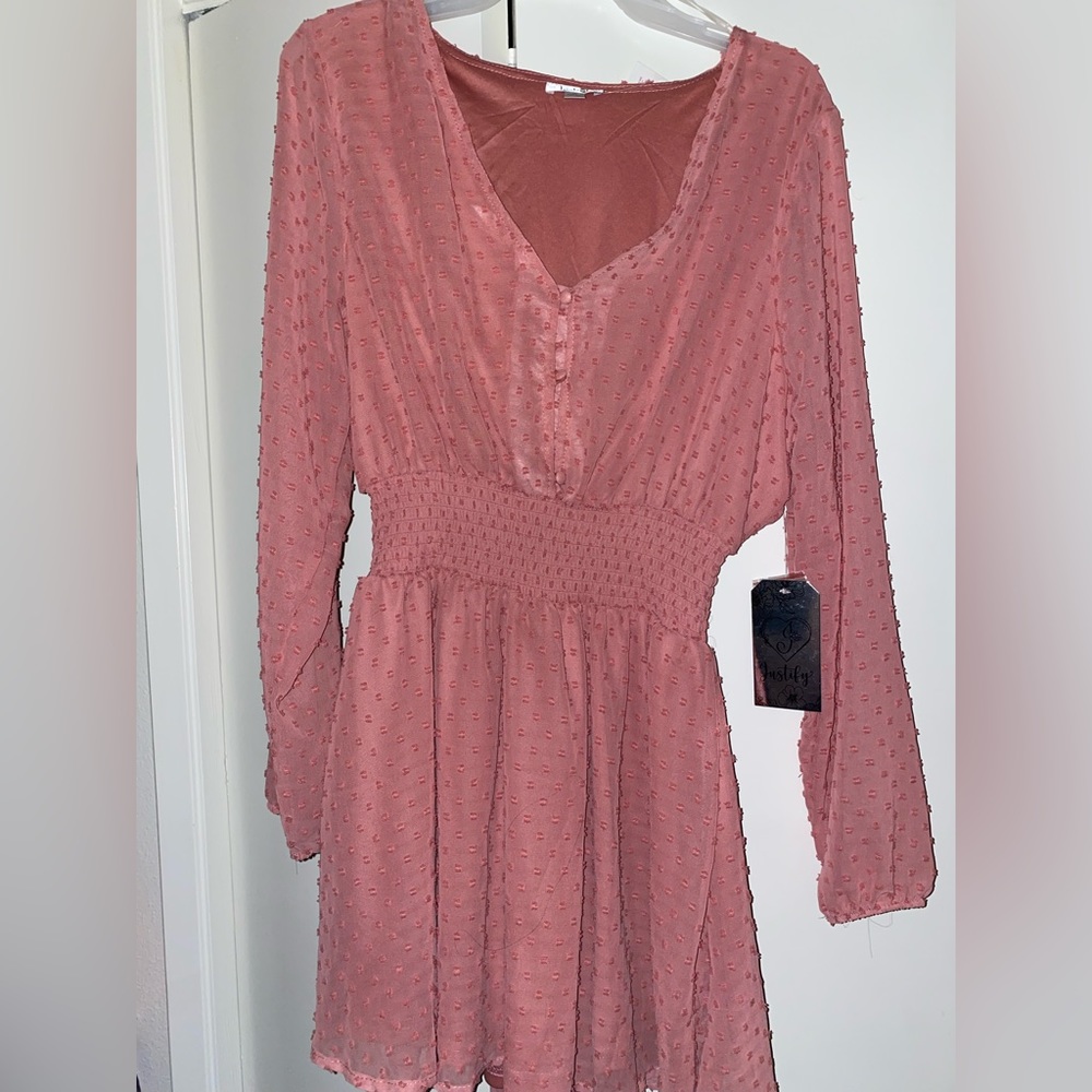 Dusty Pink long sleeve dress